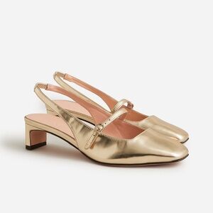 Layla slingback Mary Jane Heels in Specchio Leather